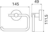 Toiletrolhouder Haceka Kosmos Zonder Klep Geborsteld Grafiet Haceka - thumbnail