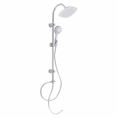 TENERIFFA hoofddouche set, chroom-wit grote wellness-hoofddouche (20,5 x 20,5 cm) met antikalk nozzles handdouche met 5 functies en antikalk nozzles handdouche: Ø ca. 12 cm metalen douchestang