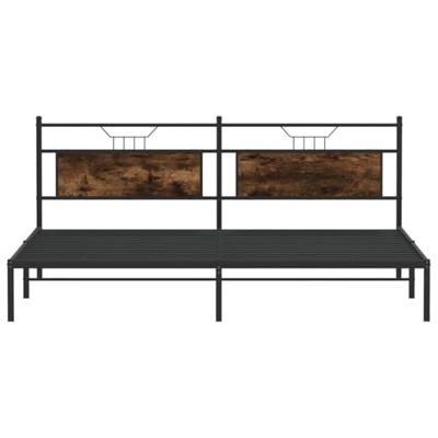 Bedframe zonder matras 193x203 cm spaanplaat gerookt eiken