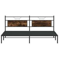 Bedframe zonder matras 193x203 cm spaanplaat gerookt eiken - thumbnail