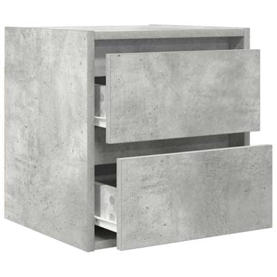 Nachtkastjes 2 st wandgemonteerd 38x34x40 cm betongrijs