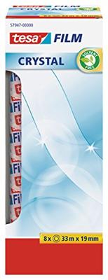Tesafilm Crystal, ft 33 m x 19 mm, toren met 8 rollen Tesafilm Crystal, ft 33 m x 19 mm, toren met 8 rollen