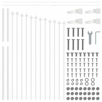 Tuinhek Wit 170 x 140 cm Gepoedercoat staal