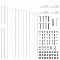 Tuinhek Wit 170 x 140 cm Gepoedercoat staal - thumbnail