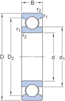 SKF Kogellager 608 tomos koppeling - thumbnail