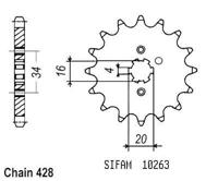 ESJOT Sprocket 428 15z standard - thumbnail
