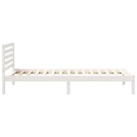 Bedframe met hoofdeinde Wit 90 x 220 cm Massief grenenhout - thumbnail