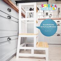 Speeltoren Leertoren Barn Wit Naturel grenenhout - thumbnail