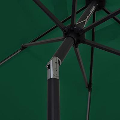 VidaXL Parasol met led-verlichting en aluminium paal 300 cm groen