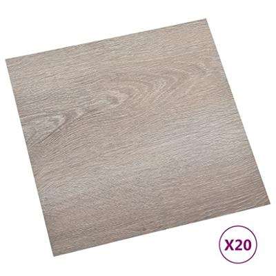 VidaXL Vloerplanken 20 st zelfklevend 1,86 m² pvc taupe VidaXL Vloerplanken 20 st zelfklevend 1,86 m² pvc taupe