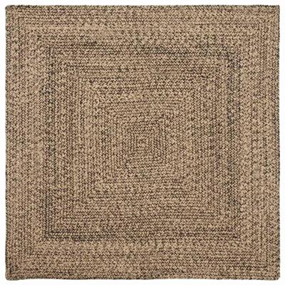 Tapijt Naturel en zwart 160 x 160 cm Jute