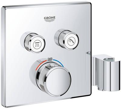 Grohe SmartControl Inbouwthermostaat - 3 knoppen - handdouchehouder - vierkant - chroom 29125000