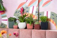 Capi Bloempot Cilinder Groove Groen Ø15cm - thumbnail