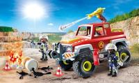 PLAYMOBIL 71824 Brandweerwagen met vlammende bus - thumbnail