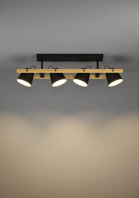 Eglo 4-lichts plafondlampHornwood-Z zwart - 900882