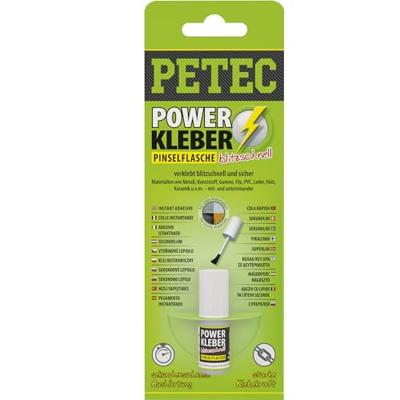 PETEC universeel lijm "power kleber blitzschnell" second adhesive 4g sb brush-bottles