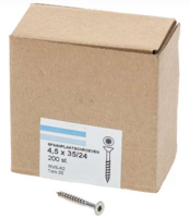 Hoenderdaal Spaanplaatschroef Rvs-A2 Pk Torx TX20 4.5X35/24 | 200 stuks - 0206.30.33401 - thumbnail