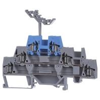 WAGO 280-552 Doorgangsklem 3-etages 5 mm Spanveer Grijs, Blauw 40 stuk(s)