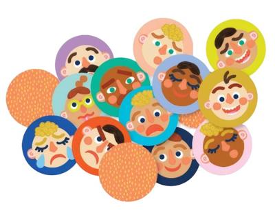 Manhattan Toy memory gezichten junior 5,6 cm karton 25-delig Manhattan Toy memory gezichten junior 5,6 cm karton 25-delig