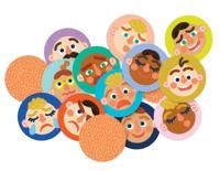 Manhattan Toy memory gezichten junior 5,6 cm karton 25-delig - thumbnail