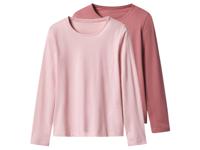 Esmara Kids Set van 2 kinder longsleeves (Roze/lichtroze, 158/164) - thumbnail