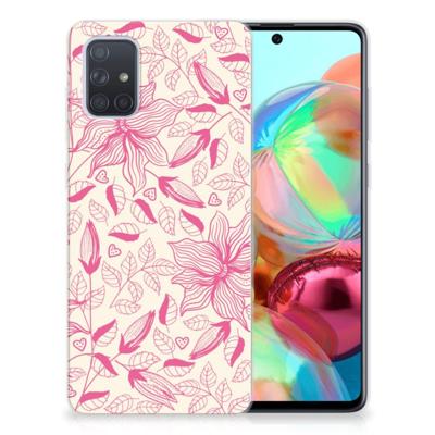 Samsung Galaxy A71 | TPU Case | Pink Flowers