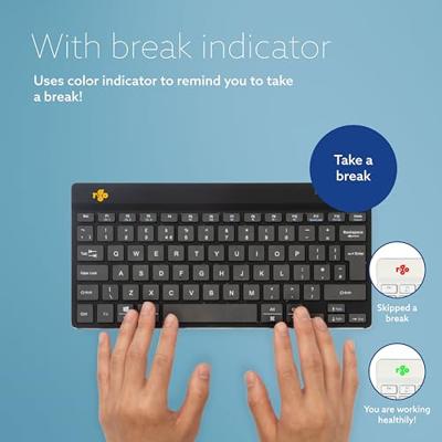R-Go Compact Break ergonomisch Bluetooth toetsenbord, qwerty, zwart - thumbnail