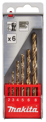 Makita Accessoires Metaalborenset 6-delig - D-57168 D-57168