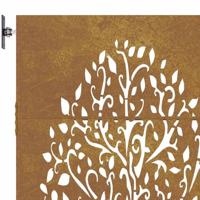 Poort 85x100 cm boomontwerp cortenstaal - thumbnail