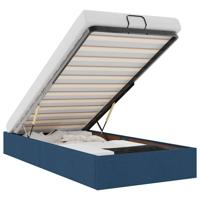 Bedframe zonder matras 90x190 cm stof blauw - thumbnail