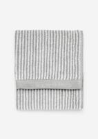 Marc O'Polo Marc O'Polo Timeless Tone Stripe Gastendoek Grey/White 30x50 - thumbnail