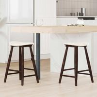 Eettafelstoelen 2 pcs Licht Bruin 46 x 37 x 63 cm - thumbnail