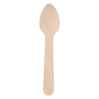 Wegwerp Theelepel Hout 11cm, 50st. - thumbnail