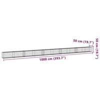 Schanskorf 1000x50x50 cm gegalvaniseerd ijzer zilverkleurig - thumbnail