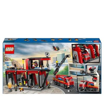 LEGO CITY brandweerkazerne en brandweerauto 60414 - thumbnail
