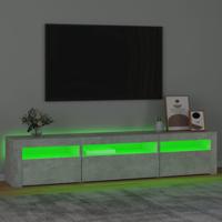 Tv-meubel met LED-verlichting 195x35x40 cm betongrijs - thumbnail