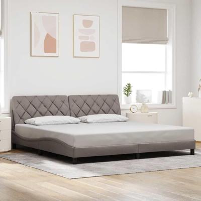 Bedframe zonder matras stof taupe 200x200 cm
