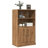Hoge kast 60x35,5x103,5 cm bewerkt hout artisanaal eikenkleurig - thumbnail
