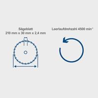 Scheppach Invalzaag 210mm PL75 - thumbnail