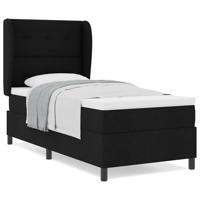 Boxspringbed met matras stof zwart 100x200 cm - thumbnail