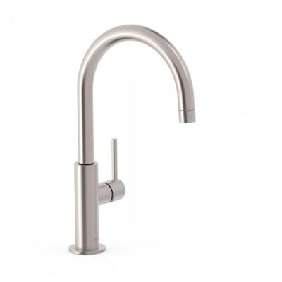 Wastafelmengkraan Tres Study Exclusive 32,4 cm met Hendel Uitloop Gebogen Rond RVS