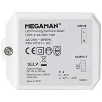 Megaman Rico LED-driver 12 W 500 mA 16 - 24 V Dimbaar 1 stuk(s) - thumbnail
