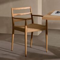 Kave Home Eetkamerstoel 'Analy' Eiken, kleur Naturel - thumbnail