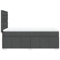 Boxspring met matras stof donkergrijs 90x200 cm - thumbnail