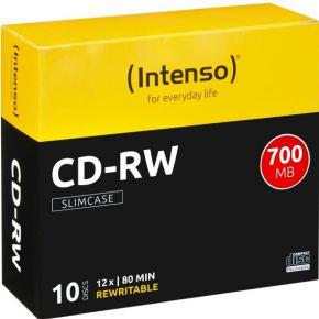 Intenso 2801622 CD-RW disc 700 MB 10 stuk(s) Slimcase Herschrijfbaar