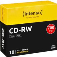 Intenso 2801622 CD-RW disc 700 MB 10 stuk(s) Slimcase Herschrijfbaar - thumbnail