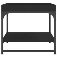 Salontafel 49,5x49,5x45 cm bewerkt hout zwart - thumbnail