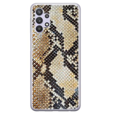 Samsung Galaxy A32 5G siliconen hoesje - Golden snake Samsung Galaxy A32 5G siliconen hoesje - Golden snake