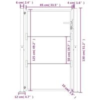 Poort 105x130 cm cortenstaal - thumbnail