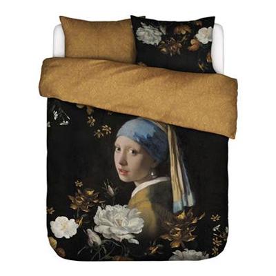 Essenza Floral Girl Dekbedovertrek Zwart